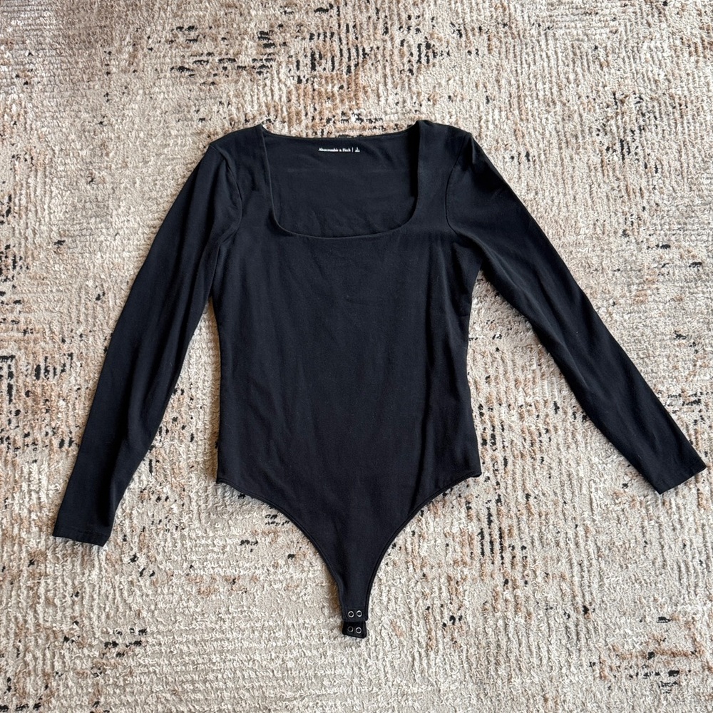 Abercrombie & Fitch Black Long Sleeve Bodysuit